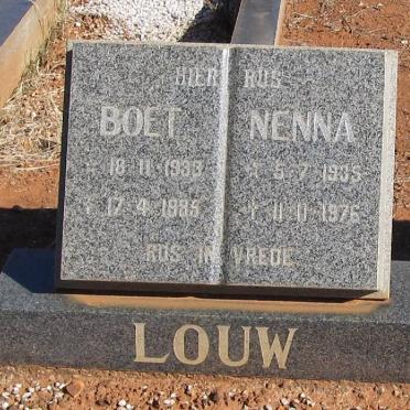 LOUW Boet 1933-1985 &amp; Nenna 1935-1976