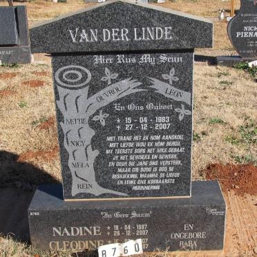 LINDE Leon, van der 1983-2007 :: van der LINDE Nadine 1987-2007 :: van der LINDE Cleodine 2007-2007