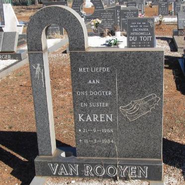 ROOYEN Karen, van 1968-1984