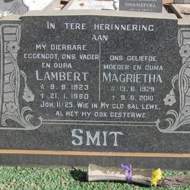 SMIT Lambert 1923-1980 &amp; Magrietha 1929-2010