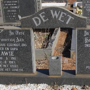 WET Gawie, de 1915-1987 &amp; Susan 1926-1988