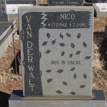 WALT Nico, van der 1962-1987