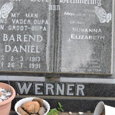 WERNER Barend Daniel 1913-1991 &amp; Susanna Elizabeth 1917-???8