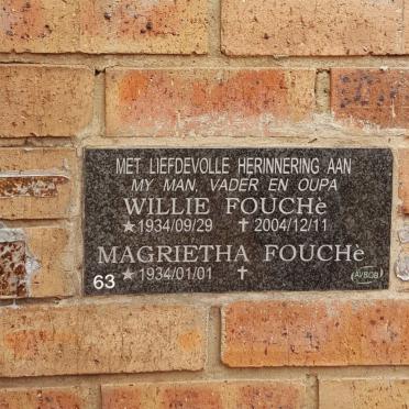 FOUCHE Willie 1934-2004 &amp; Magrietha 1934-