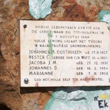 OOSTHUIZEN Johannes M. 1927-1964 &amp; Hester C. VAN DER WATT 1930-1964