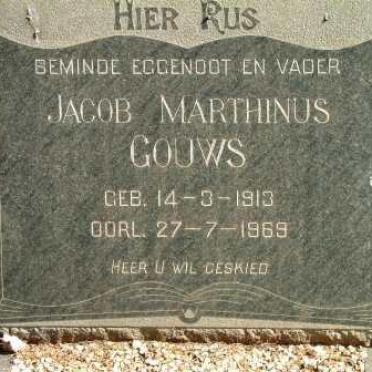 GOUWS Jacob Marthinus 1913-1969