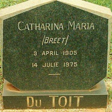 TOIT Catharina Maria, du nee BREET 1905-1975