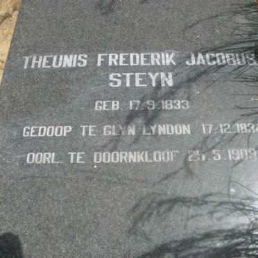 STEYN Theunis Frederik Jacobus 1833-1909