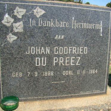 PREEZ Johan Godfried, du 1888-1964