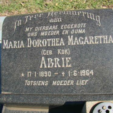 ABRIE Maria Dorothea Magaretha nee KOK 1890-1964