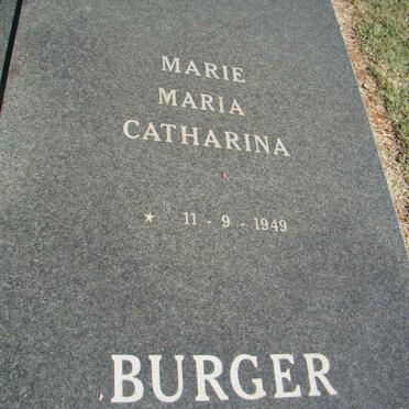 BURGER Maria Catharina 1949-