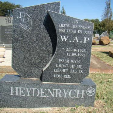 HEYDENRYCH W.A.P. 1925-1992