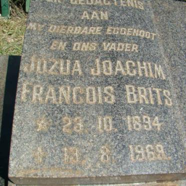 BRITS Jozua Joachim Francois  1894-1969