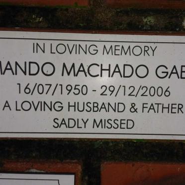 GABRIEL Armando Machado 1950-2006