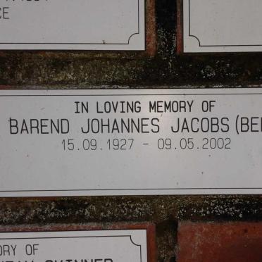 JACOBS Barend Johannes 1927-2002