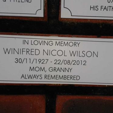 WILSON Winifred Nicol 1927-2012