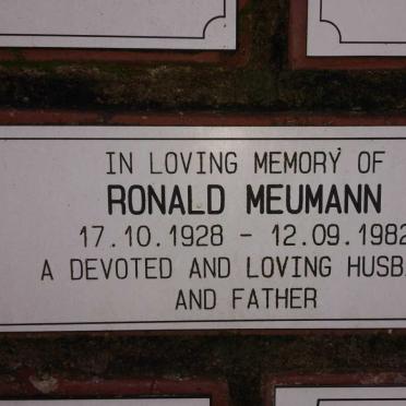 MEUMANN Ronald 1928-1982