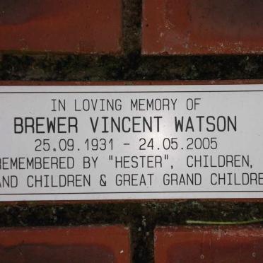 WATSON Brewer Vincent 1931-2005