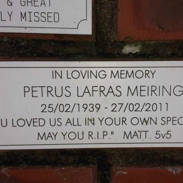 MEIRING Petrus Lafras 1939-2011