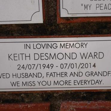 WARD Keith Desmond 1949-2014