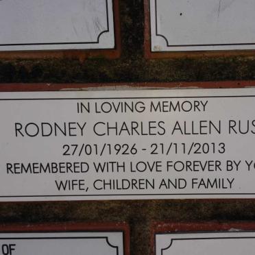 RUSH Rodney Charles Allen 1926-2013