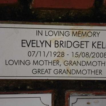 KELLY Evelyn Bridget 1928-2008