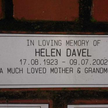 DAVEL Helen 1923-2002