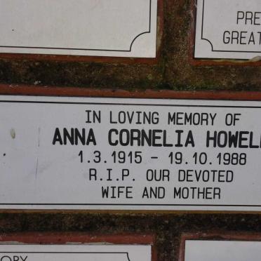 HOWELL Anna Cornelia 1915-1988