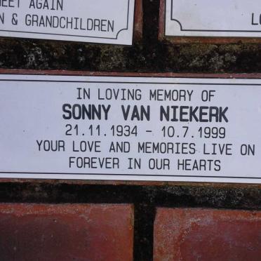 NIEKERK Sonny, van 1934-1999