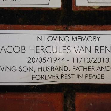 RENSBURG Jacob Hercules, van 1944-2013