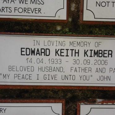 KIMBER Edward Keith 1933-2006