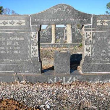 KOTZE Hendrik Tielman de Villiers 1894-1966 &amp; Gertruida Louisa Kok BENEKE 1894-1963