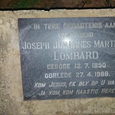 LOMBARD Joseph Johannes Martinus 1890-1966