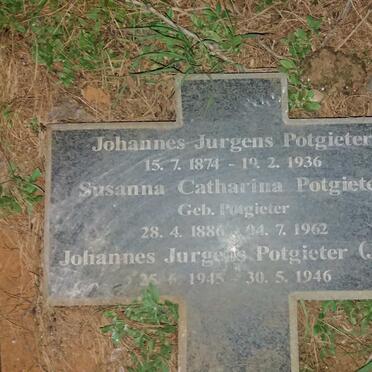 POTGIETER Johannes Jurgens 1874-1936 :: Susanna Catharina 1886-1962 :: POTGIETER Johannes Jurgens Jr. 1945-1946
