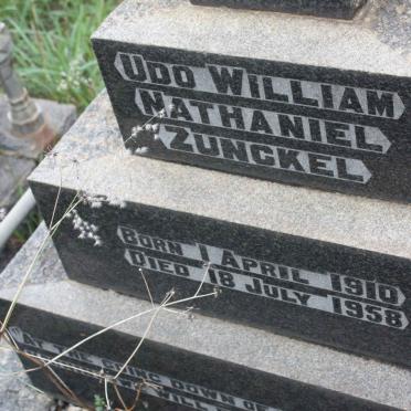 ZUNCKEL Udo William Nathaniel 1910-1958 &amp; Isabel Mary Marguerite 1910-1997