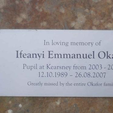 OKAFOR Ifeanyi Emmanuel 1989-2007