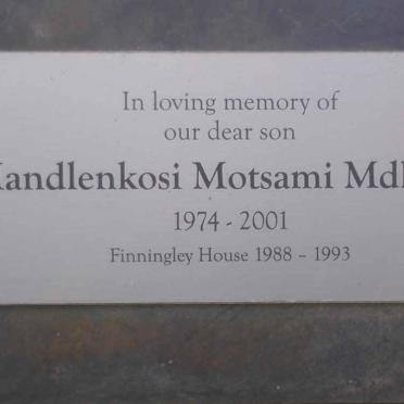 MDLALOSE Mandlenkosi Motsami 1974-2001