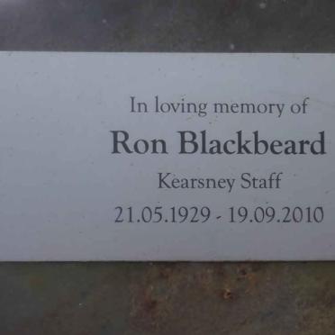 BLACKBEARD Ron 1929-2010