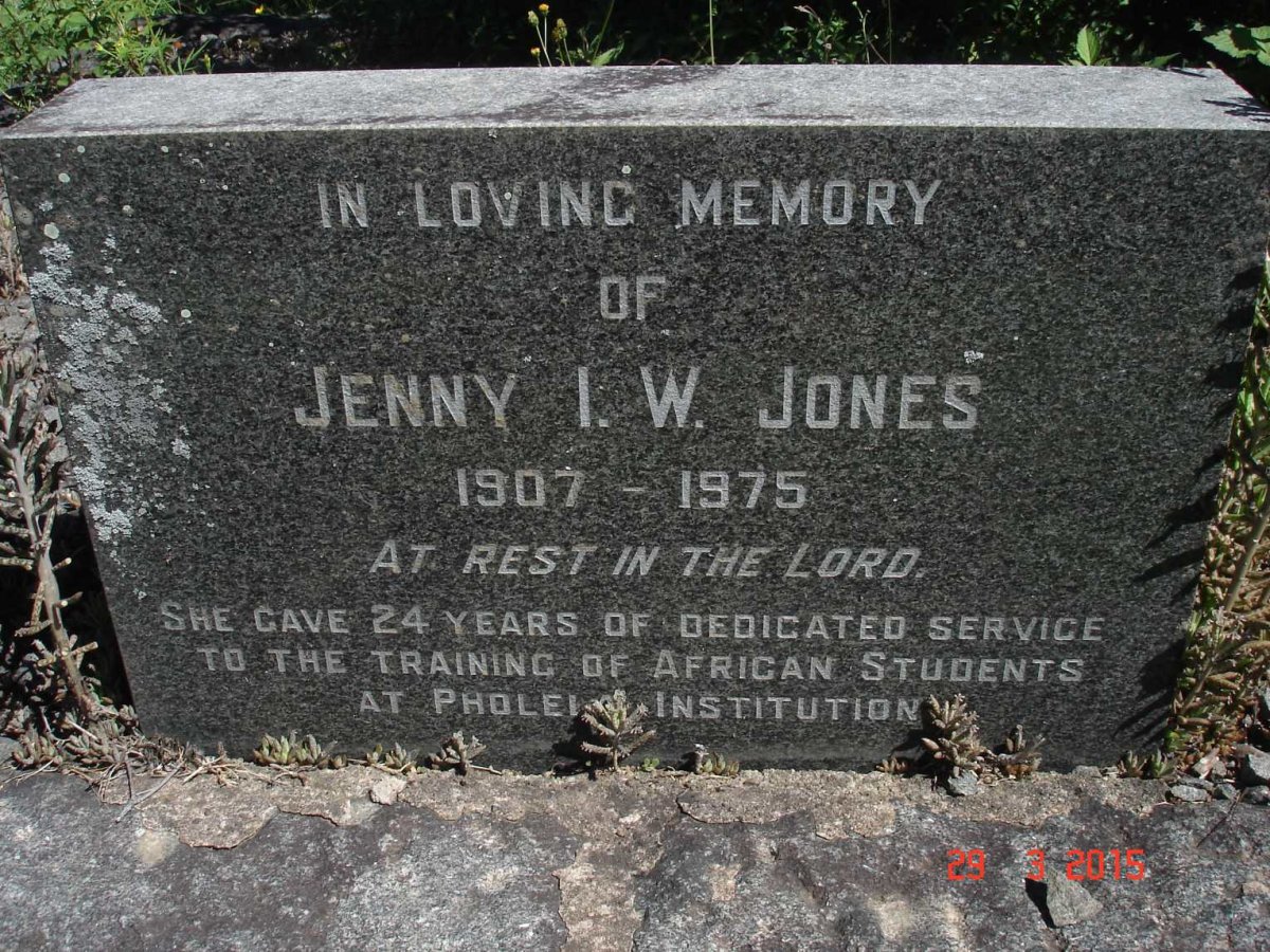 JONES Jenny I.W. 1907-1975