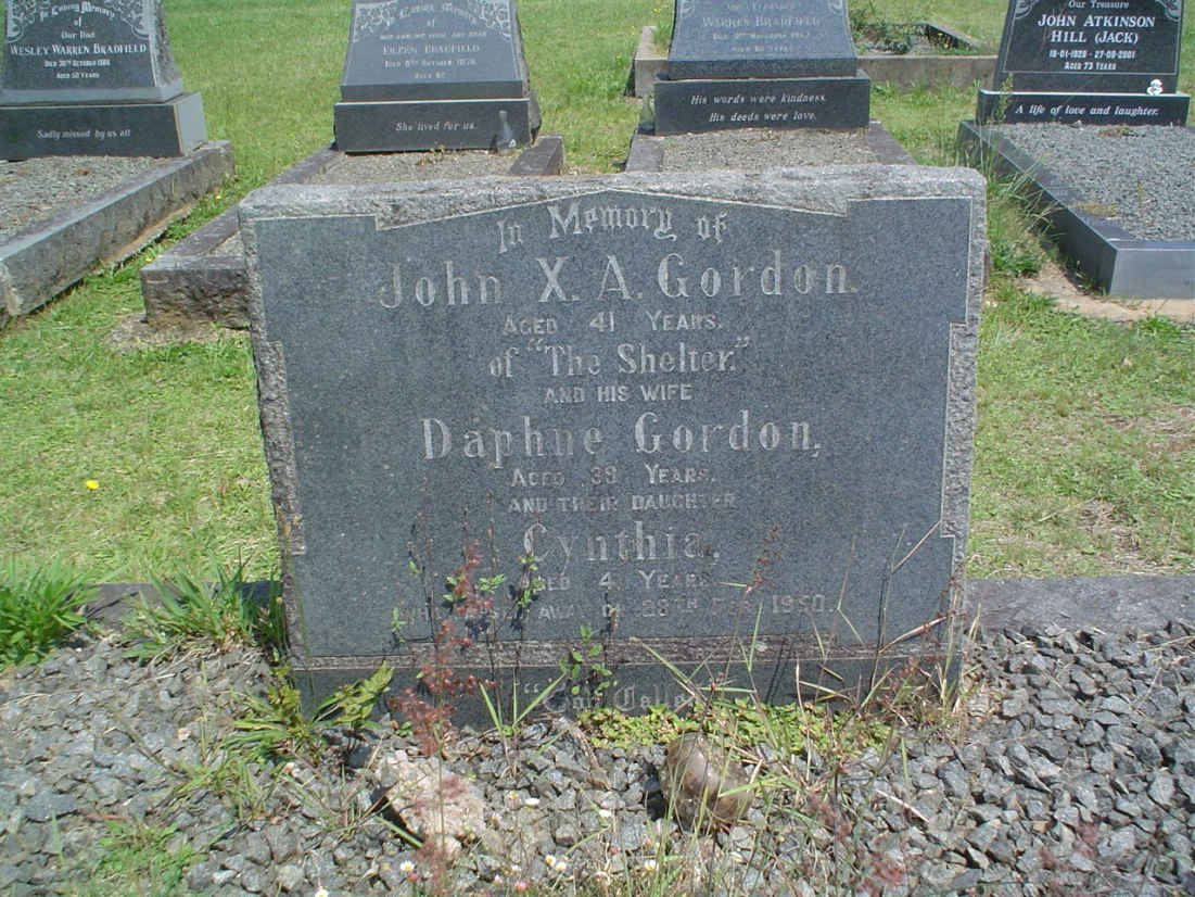 GORDON John X.A. &amp; Daphne :: GORDON Cynthia -1950