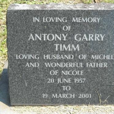 TIMM Anthony Gary 1957-2001