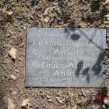 ANSELL Edward Reginald 1901-1982 &amp; Grace Alma 1904-1993