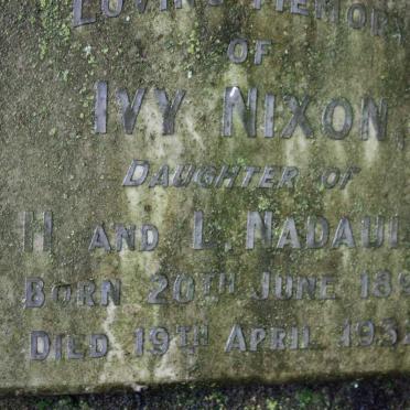 NIXON Ivy 1891-1932