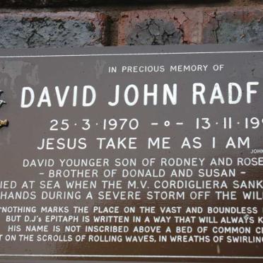 RADFORD David John 1970-1996