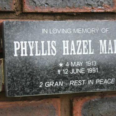 MARTIN Phyllis Hazel 1913-1991