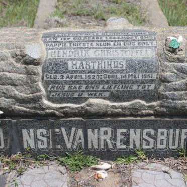 RENSBURG Hendrik Christoffel Marthinus, Janse van 1923-1951