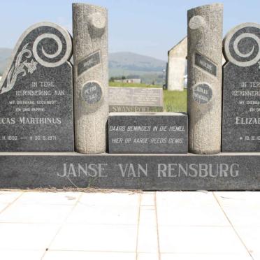 RENSBURG Lucas Marthinus, Janse van 1892-1971 &amp; Elizabeth J.M.J. VAN ROOYEN 1899-1990