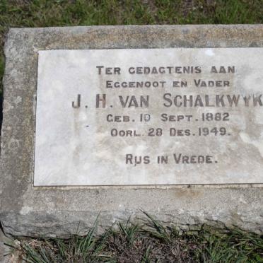 SCHALKWYK J.H., van 1882-1949