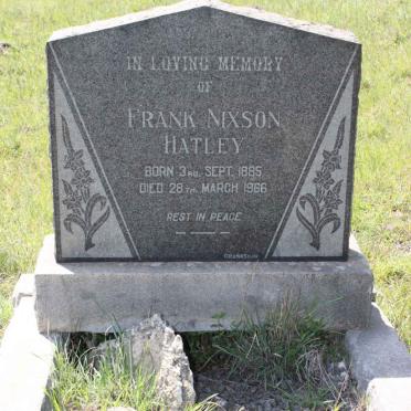 HATLEY Frank Nixson 1885-1966