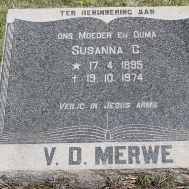 MERWE Susanna C., v.d 1895-1974
